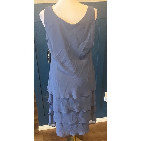 S.L. Fashions Mother of The Bride Jacket Dress with Sequined Cut Out Shoulder - Picture 7 of 11